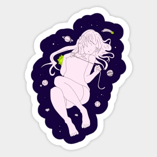 Space girl Sticker